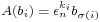 A(b_i) = \epsilon_n^{k_i} b_{\sigma(i)}